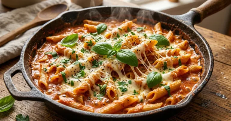 macarrão cremoso de uma panela